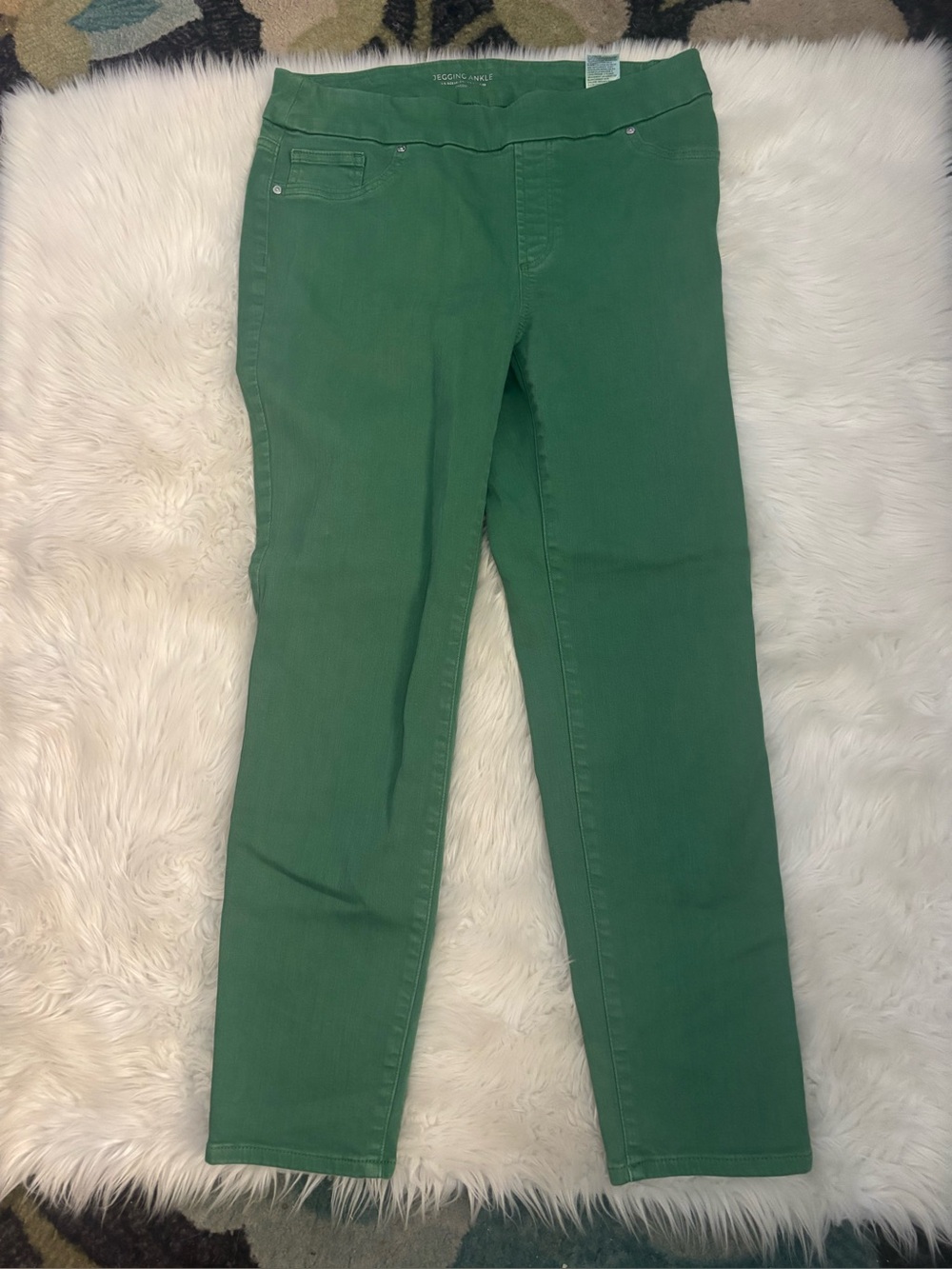 Chico's Green Stretch Skinny Jeans